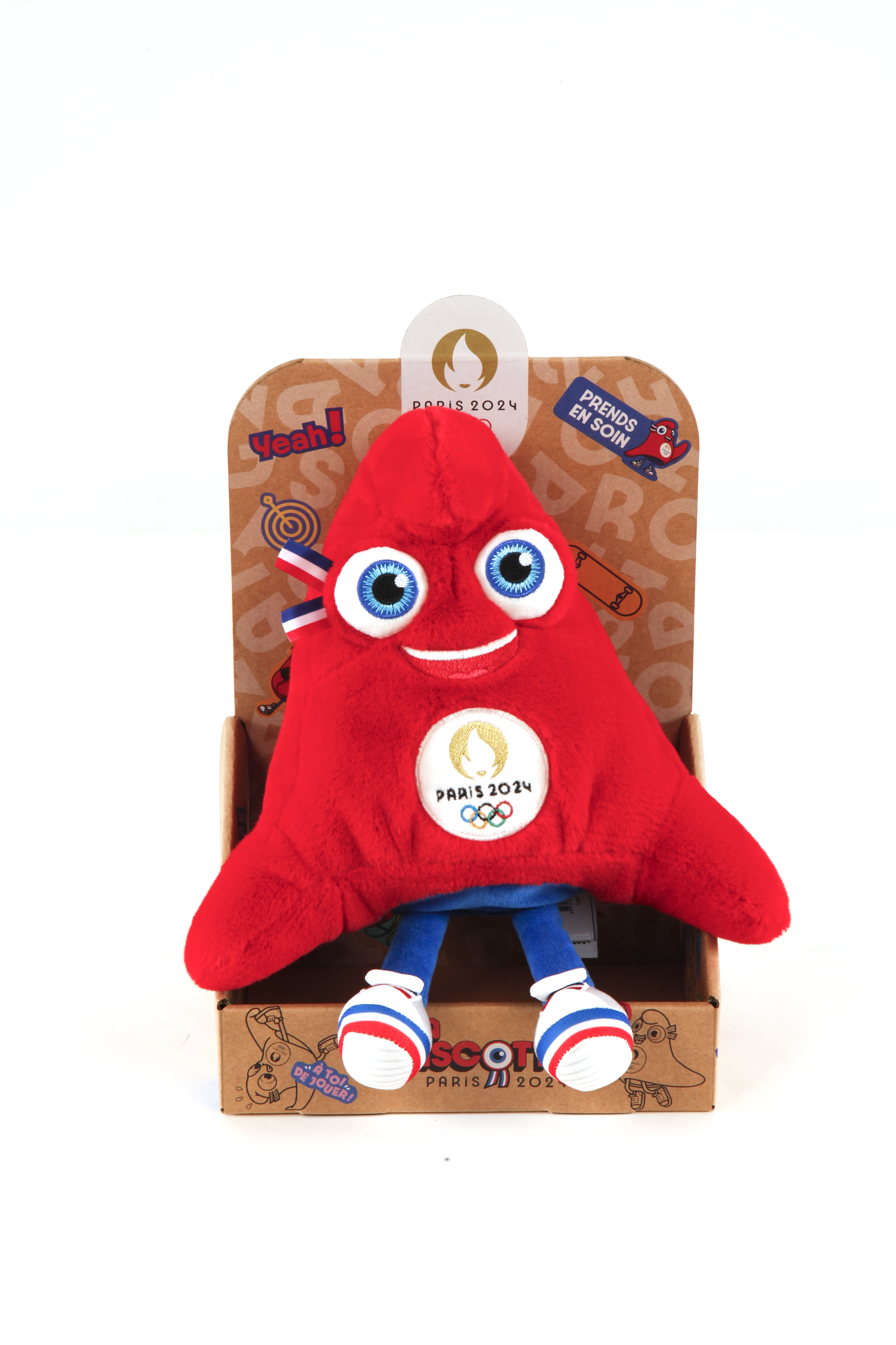 Phryge olympique et son emballage Paris 2024
