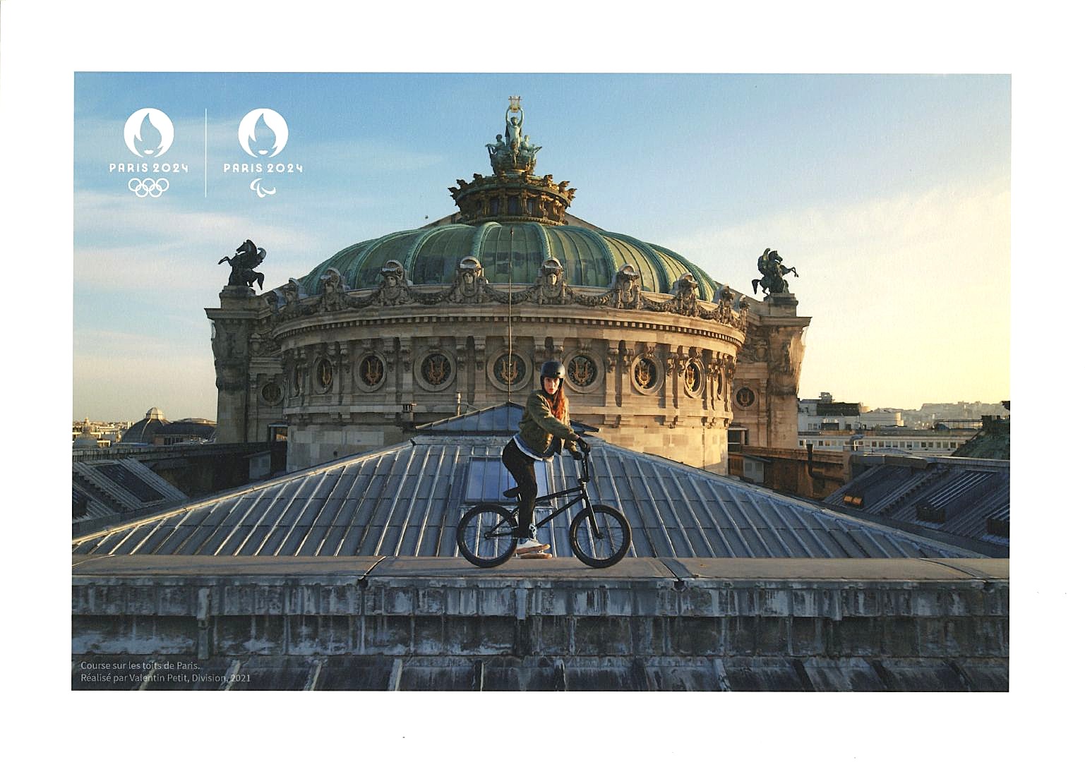 Affichette Course sur les toits de Paris JO Paris 2024