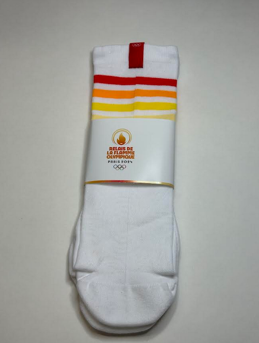 Paire de chaussettes -Tenue des derniers relayeurs - Cérémonie d'ouverture des jeux Olympiques - Paris 2024