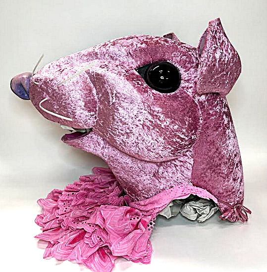 Tête de rat rose - Tableau "Enchanté"  - Cérémonie d'ouverture des Jeux Olympiques - Paris 2024